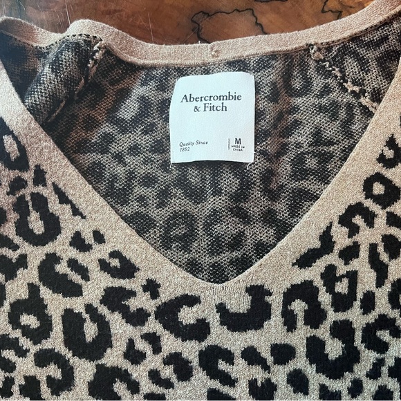 Abercrombie & Fitch Size M Leopard Print Sweater - Picture 3 of 4